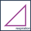 Logo Respiration représentant un triangle posé sur un côté comme une pente à gravir